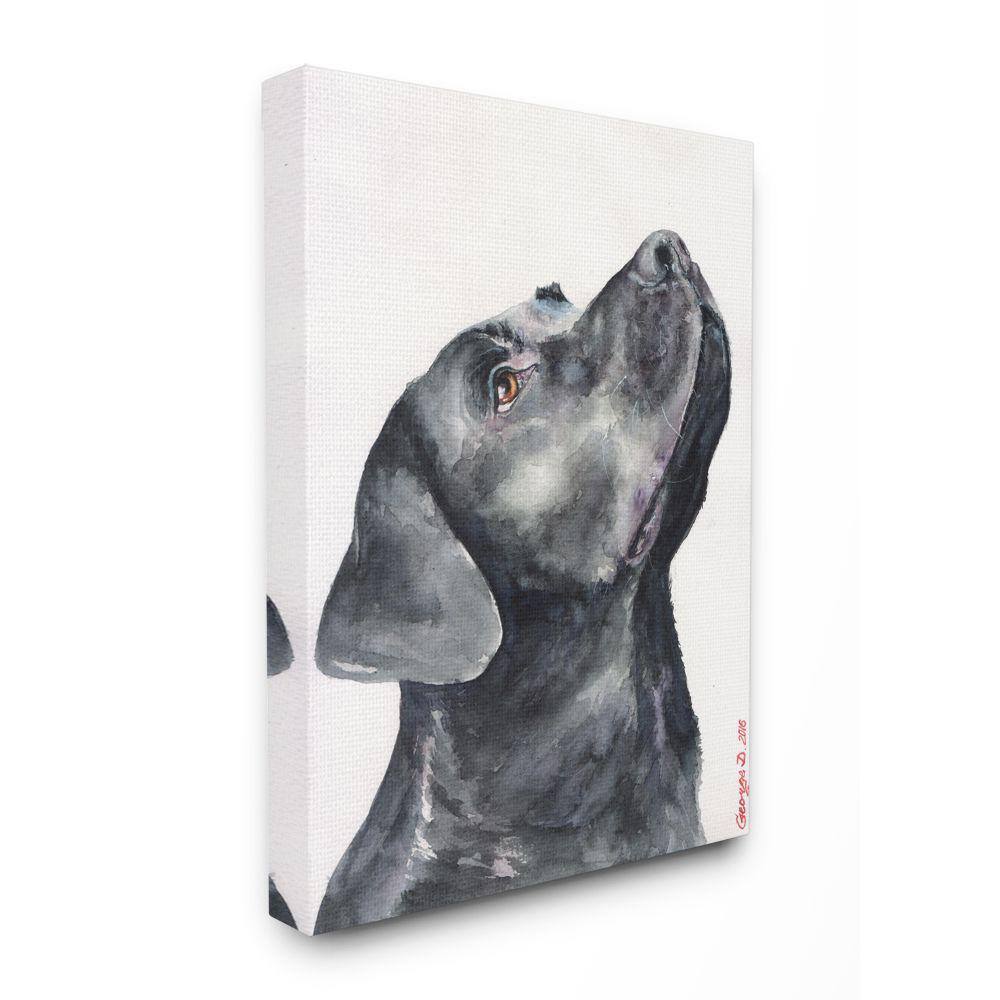 Dog Home Decor Swimming Labrador Black Framed Wall Art Print