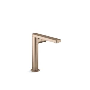 Composed Single Handle Single Hole Bathroom Faucet in Vibrant Brushed Bronze
