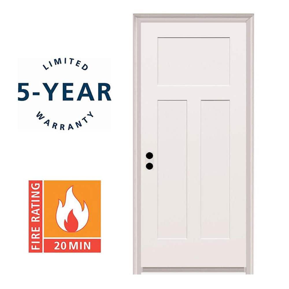 MMI DOOR 32 in. x 80 in. Craftsman Right-Hand Primed Composite 20