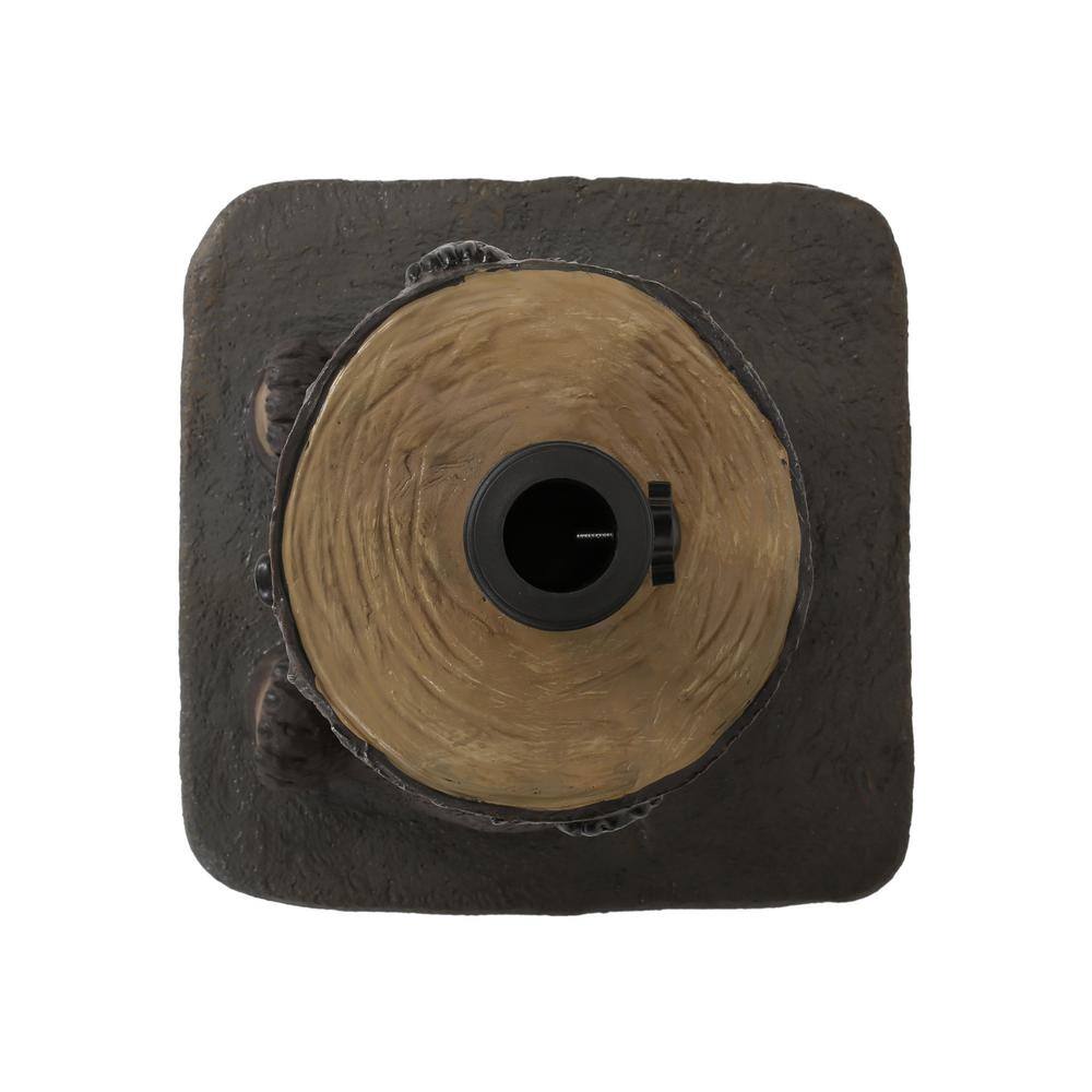 Dark Brown Concrete and Resin Bear Umbrella Base