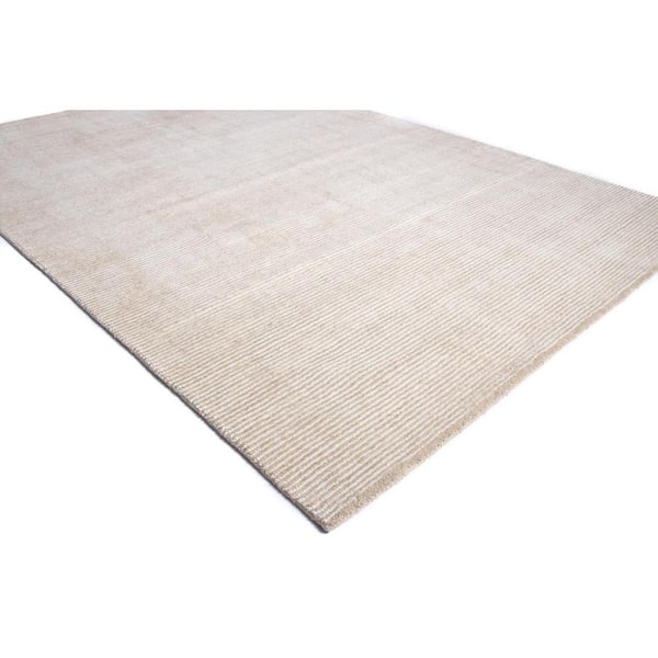 Contempo Brentwood Beige 5 ft. x 8 ft. Striped Contemporary Area Rug