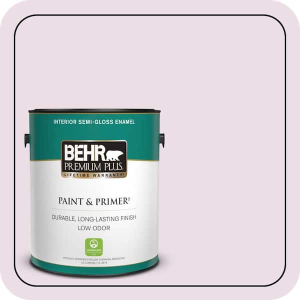 BEHR PREMIUM PLUS 1 gal. #680C-2 Wing Flutter Semi-Gloss Enamel Low Odor Interior Paint & Primer
