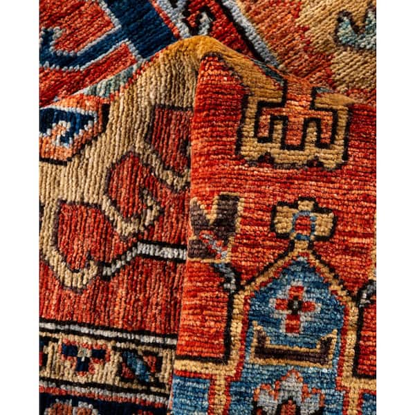Serapi Red 6 x 9 Tribal Wool Indoor Area Rug