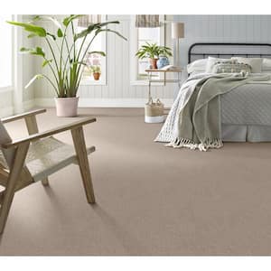 House Party II - Awaken - Beige 51.5 oz. Polyester Texture Installed Carpet
