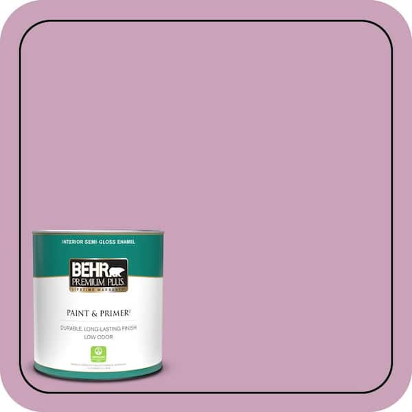 BEHR PREMIUM PLUS 1 qt. #690D-4 Taste of Berry Semi-Gloss Enamel Low Odor Interior Paint & Primer