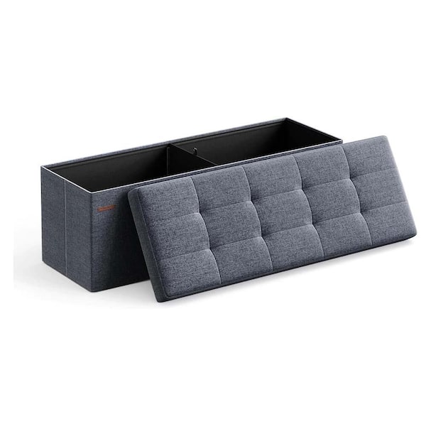 Unbranded 35 Gal. 43 in. Folding Storage Ottoman Bench, Ottoman Foot Rest, End of Bed Bench Outdoor Storage Bench