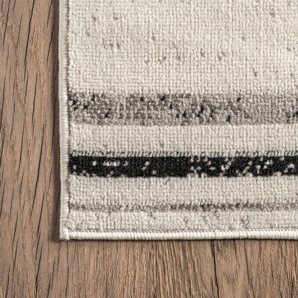 Eclipse Geometric 9' x 12' Gray Synthetic Area Rug