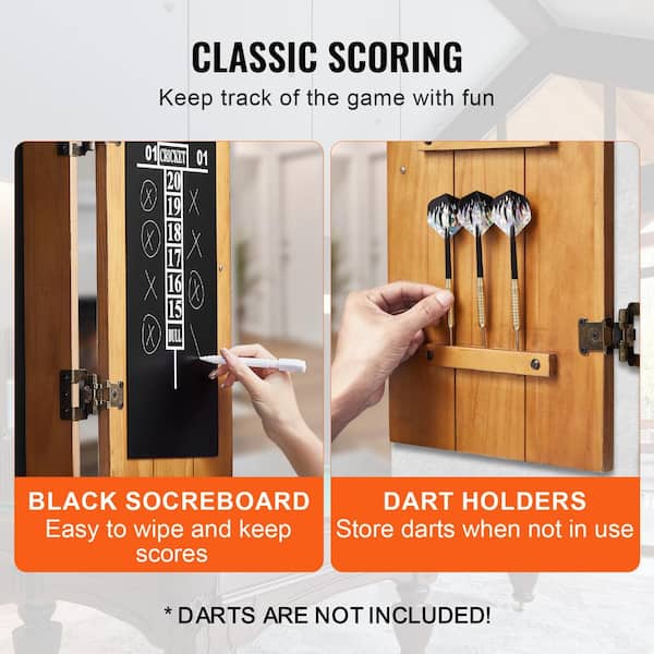 VEVOR Dartboard Cabinet Solid Wood Dart Board Cabinet Set VEVOR Dartboard Cabinet Solid Wood Dart Board Cabinet Set