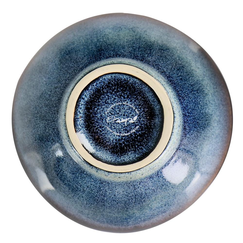 Lucca Blue Ceramic Stoneware Dinnerware Set for 4