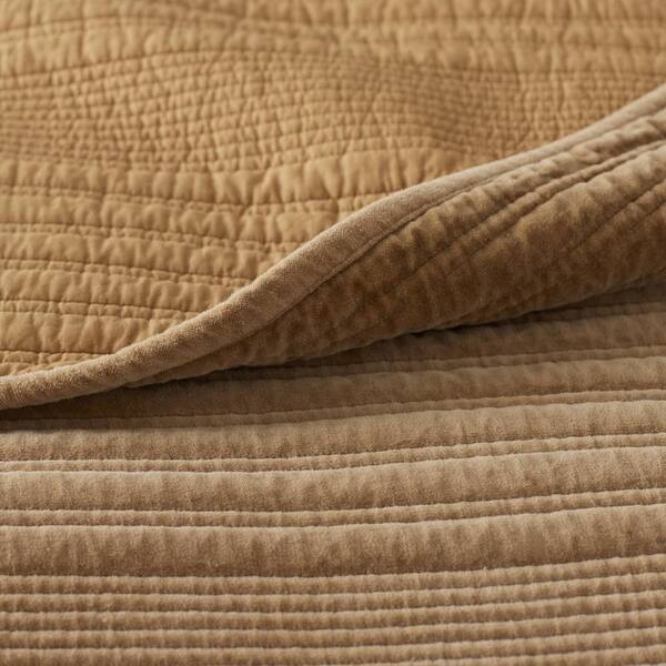 【新品未使用】コットキルト COT QUILT コヨーテ✖️ベージュ Mélange Cloud Cotton Voile Hand-Stitched Quilt Set - Costco Next