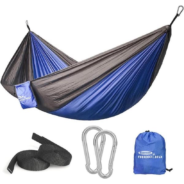 ITOPFOX Camping 8.8 ft. Portable Hammock Bed Hammock in Navy Blue And Gray