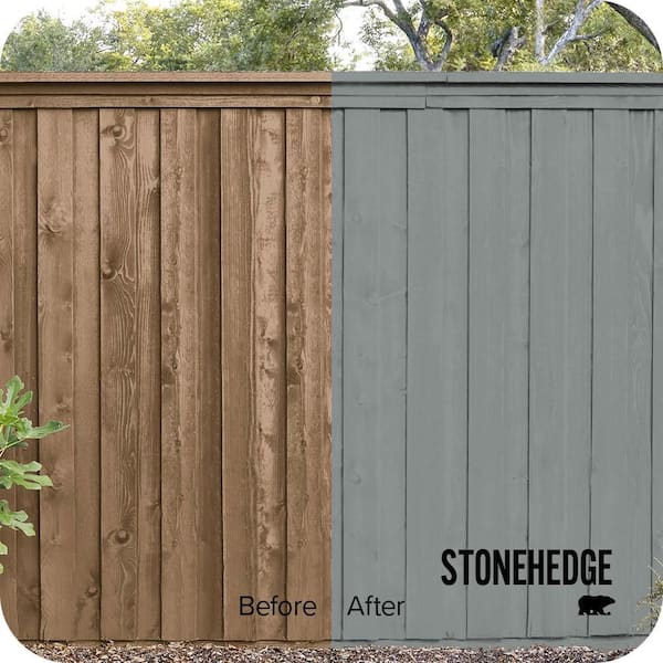 1 gal. #SC-125 Stonehedge Solid Color House and Fence Exterior Wood Stain