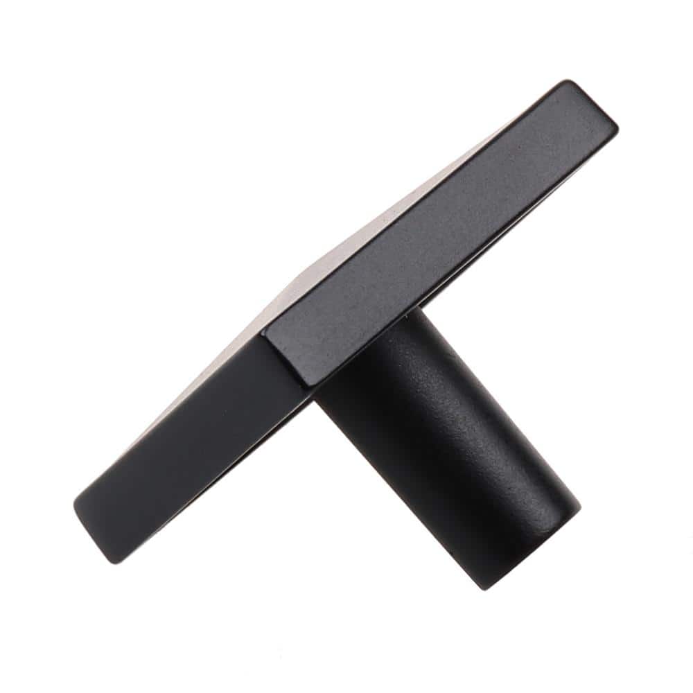 Matte Black Square Cabinet Knobs with Mounting Hardware, Pack of 10