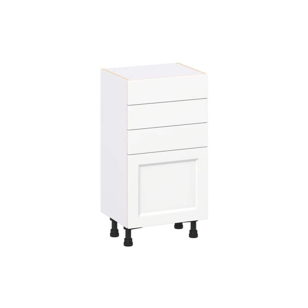 Laramie 18 in. W x 14 in. D x 34.5 in. H Assembled Base Kitchen Cabinet in Painted Bright White with 3 Drawers price history on PriceWatchPro