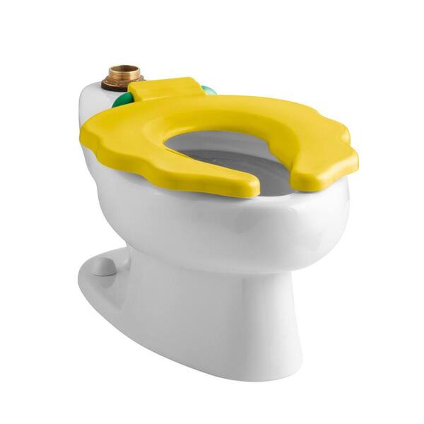 KOHLER Primary Elongated Child Toilet Bowl in White with Seat in Yellow-DISCONTINUED
