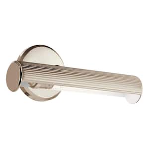 Midi 12.25 in. 1-Light Polished Nickel LED Hallway Indoor Wall Sconce Picture Light with Adjustable Arm