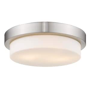 Maddox Collection 2-Light Pewter Flush Mount