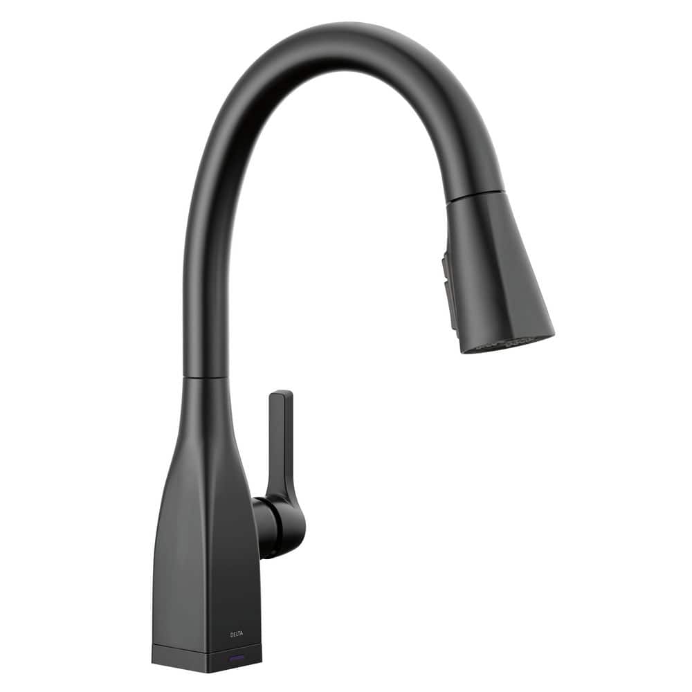 Delta Mateo Single-Handle Pull-Down Sprayer Kitchen Faucet with Touch2O Technology in Matte Black -  9183T-BL-DST