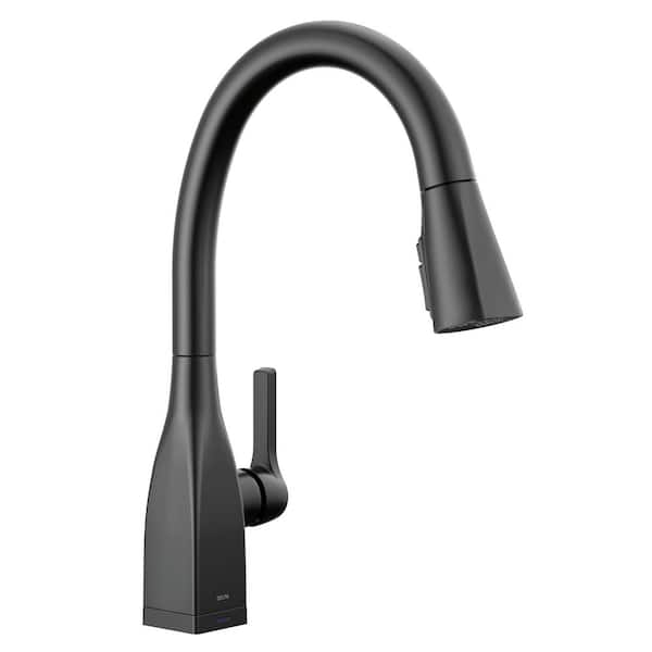 Delta Mateo Single-Handle Pull-Down Sprayer Kitchen Faucet with Touch2O Technology in Matte Black