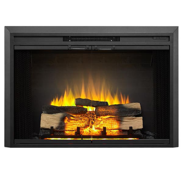 Elexnux 39 in. Electric Fireplace Insert with Remote Control, Adjustable Flame Brightness and Speed, 750/1500W