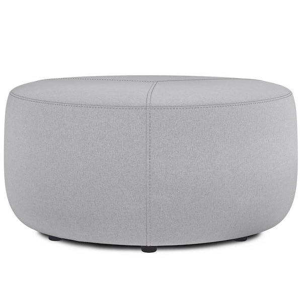 Simpli Home Moore 32 in. Wide Contemporary Irregular Large Ottoman