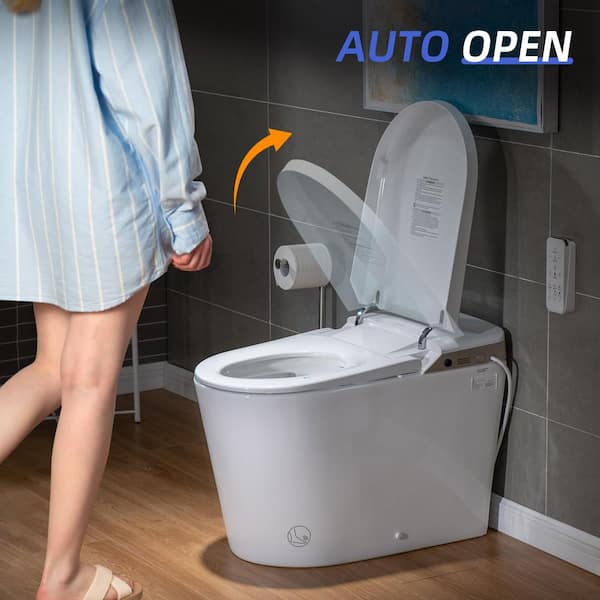 WOODBRIDGE Elongated Smart Bidet Toilet 1.1/1.6 GPF in White with