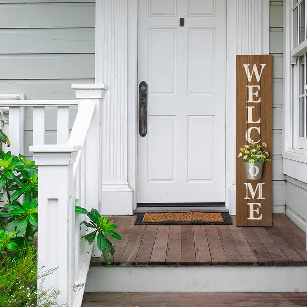 Front Porch Welcome Home Sign Welcome to our home Vertical Home Sign ...