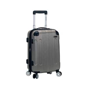 London Expandable 20 in. Hardside Spinner Carry On Luggage, Silver