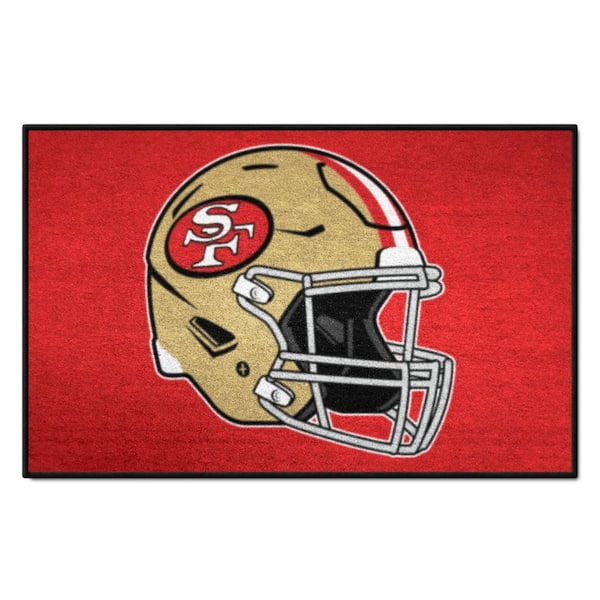 FANMATS San Francisco 49ers Red 3 ft. x 2 ft. Mascot Helmet Area