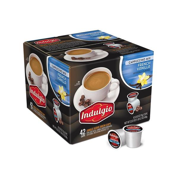Indulgio French Vanilla Cappuccino (42 Single Serve Cups per Case)