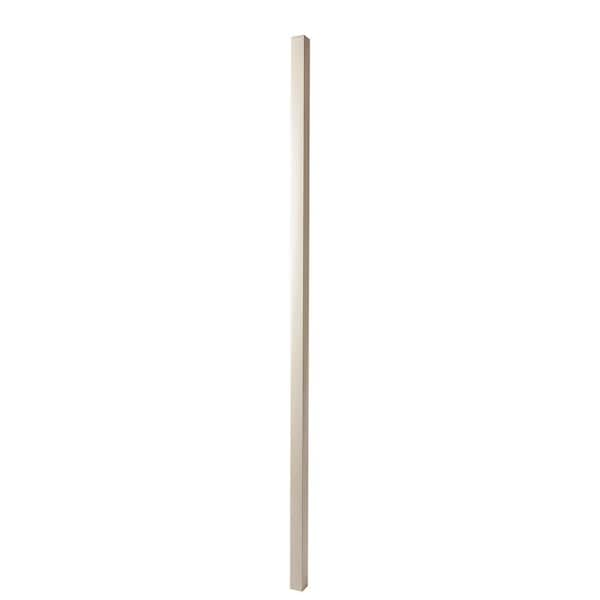 Unbranded 2 in. x 2 in. x 4.5 ft. Navajo White Metal Fence Post with Post Cap