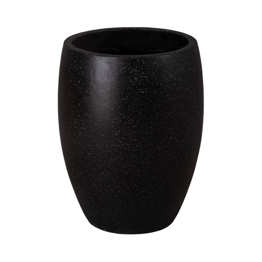 17 in. L x 21 in. H Black Terrazzo Round Planter price history on PriceWatchPro