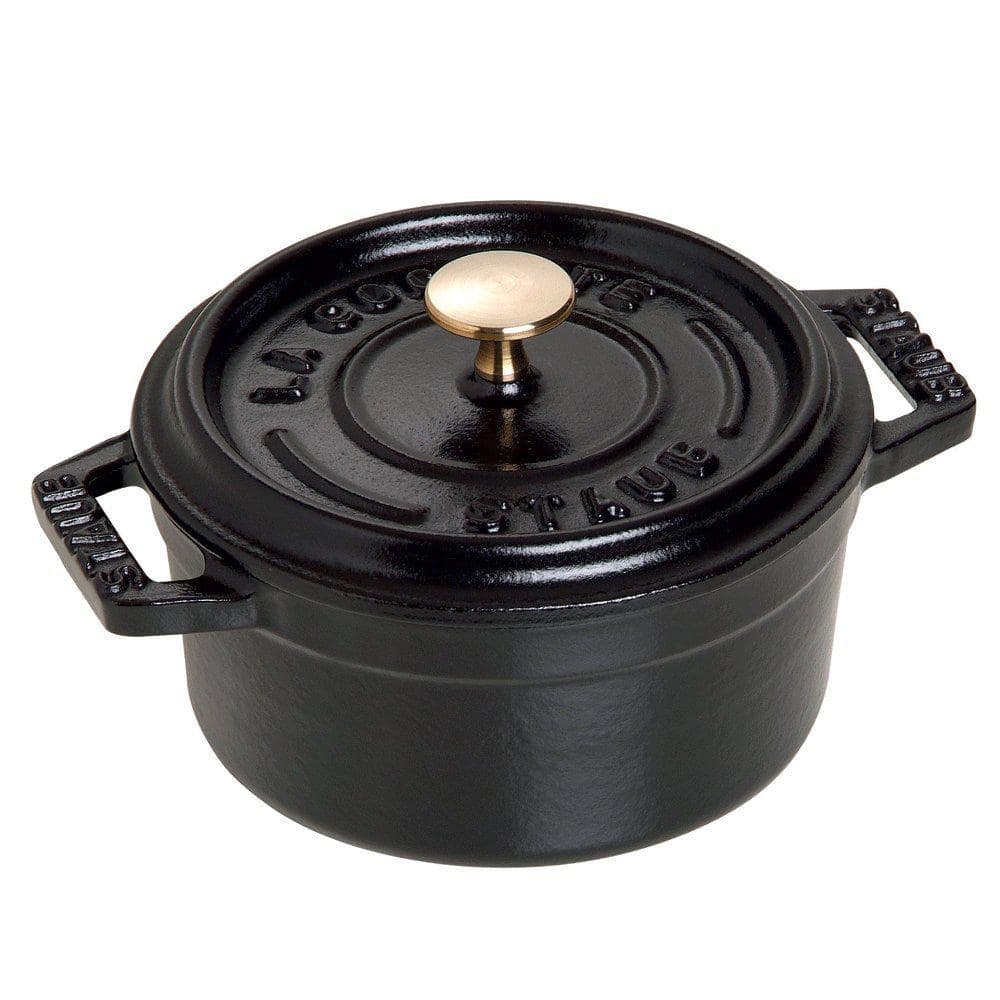 0.25 qt. Mini Round Cocotte Cast Iron-Matte Black