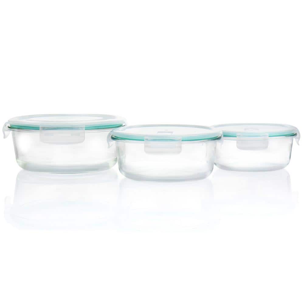 Blue Glass Stain-resistant Freezer Safe Bowl Set