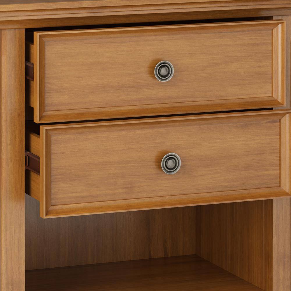 Amherst Light Golden Brown Solid Wood 2-Drawer Nightstand