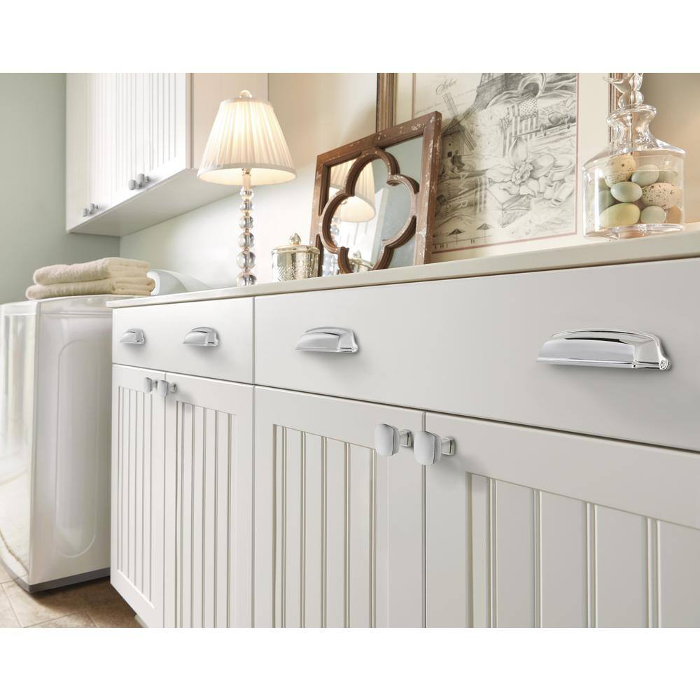 Polished Chrome 5-Inch Traditional Cup Drawer Pulls
