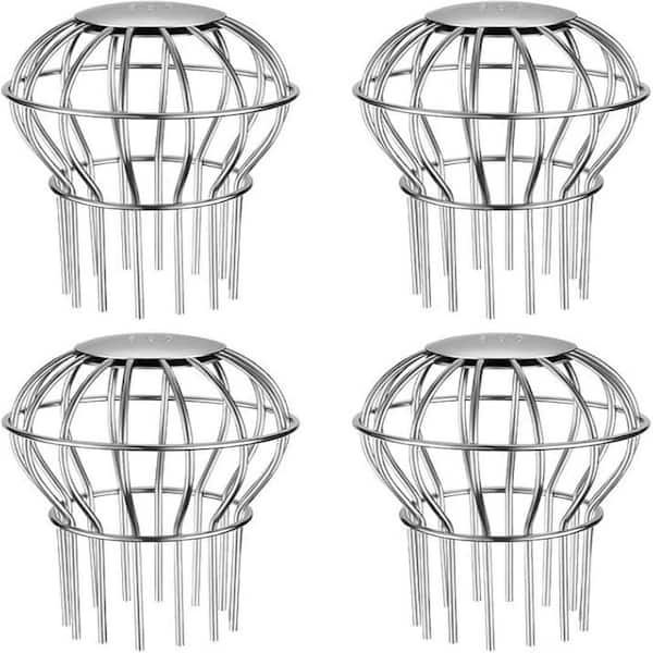 3 in. 304 Stainless Steel Gutter Filter Fits for 2.6 in. to 3.7 in. Round Downspout Corrosion and Oxidation Resistance