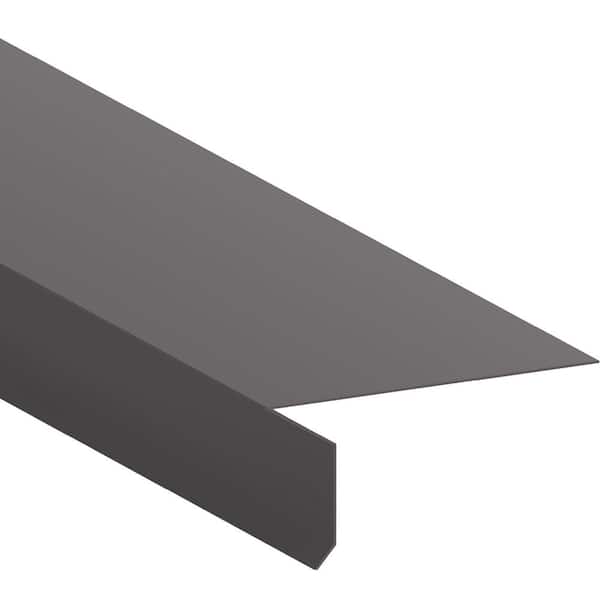 Gibraltar Building Products 2-7/8 in. x 3/4 in. x 10 ft. Galvanized Steel Eave Drip Flashing in DarkBrown