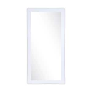 Oversized Pearl White Glam Industrial Mid-Century Modern Mirror (71 in. H X 32 in. W)