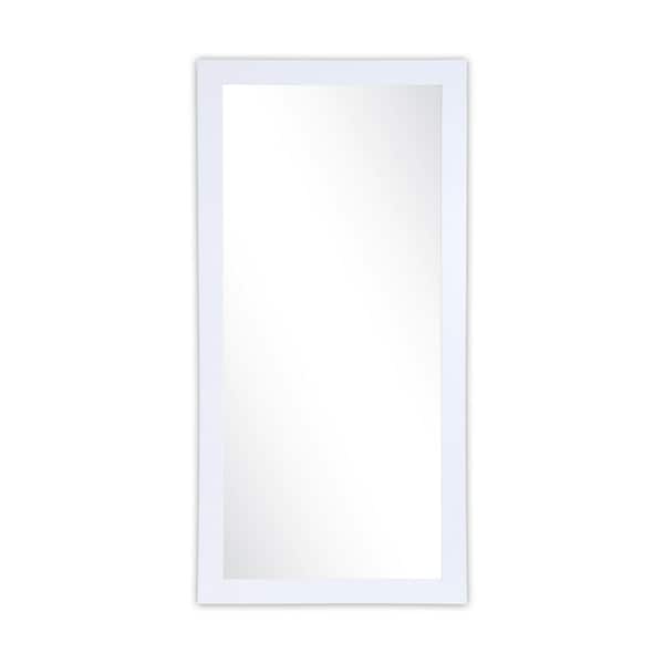 BrandtWorks Oversized Pearl White Glam Industrial Mid-Century Modern Mirror (71 in. H X 32 in. W)