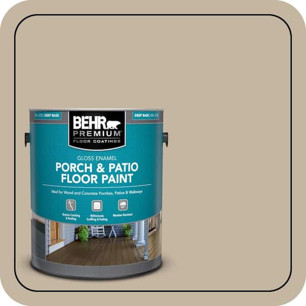 1 gal. Home Decorators Collection #HDC-NT-09 Basic Khaki Gloss Enamel Interior/Exterior Porch and Patio Floor Paint