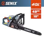 Senix 4QL 49cc Gas 4-Cycle Rear Handle Chainsaw with 18-inch Bar