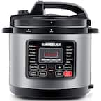 MegaChef 12 Qt. Black and Silver Electric Pressure Cooker with ...