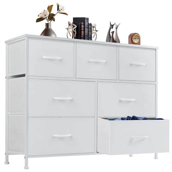 WONDER COMFORT Freestanding White 7 Drawer 11.8 in. Wide Chest of