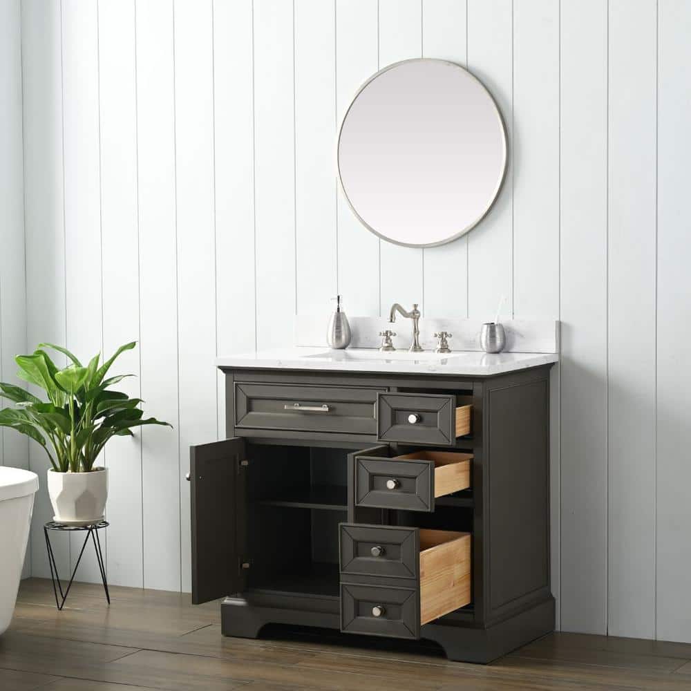 Thompson 36'' Silver Gray Freestanding Bathroom Vanity