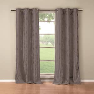Duck River Textile Hastings Heavy Medallion Insulated Blackout Room Darkening Window Curtain Set of 2 Panels 36 X 84 Taupe 2 Piece Duck River Textiles HASTINGS 10083=12 