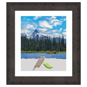 Dappled Black Brown Wood Picture Frame Opening Size 20 x 24 in. (Matted To 16 x 20 in.)