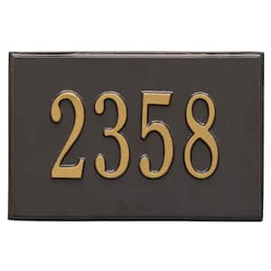 Wall Mailbox Plaque in Bronze/Gold
