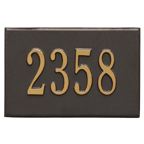 Whitehall Products Wall Mailbox Plaque in Bronze/Gold