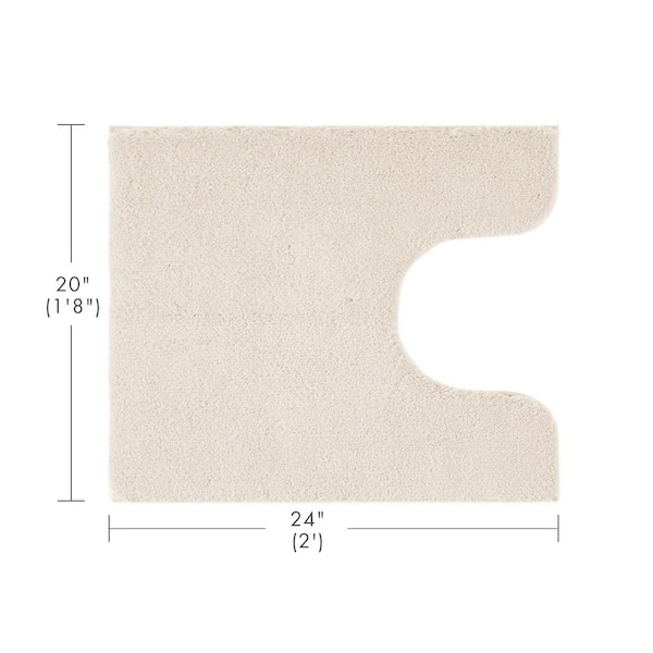 Marshmallow Taupe 20 in. x 24 in. Contour Bath Mat